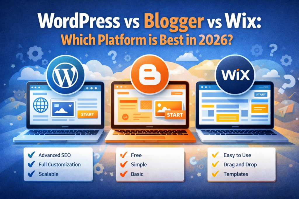 WordPress vs Blogger vs Wix Which Platform is Best in 2026