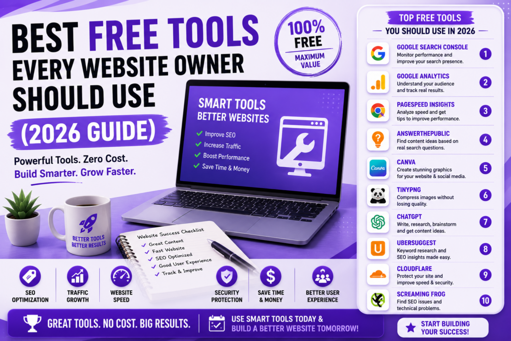 Best Free Tools Every Website Owner Should Use (2026 Guide)