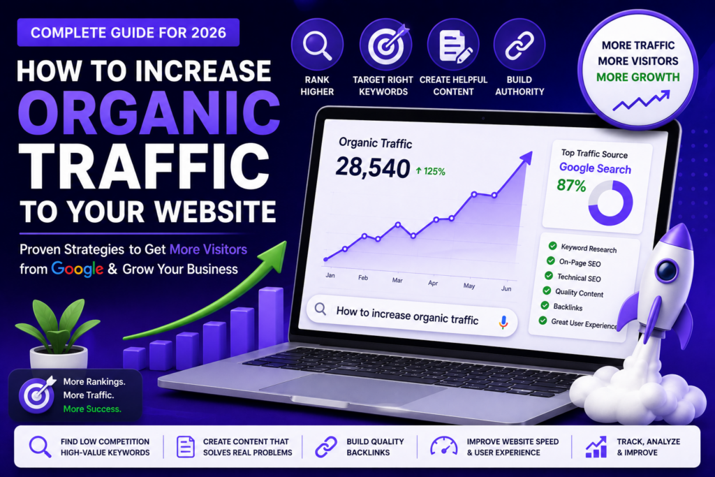 How to Increase Organic Traffic to Your Website (Complete Guide for 2026)