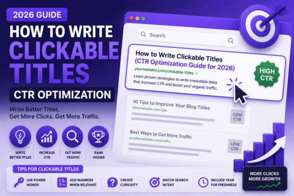 How to Write Clickable Titles CTR Optimization Guide for 2026