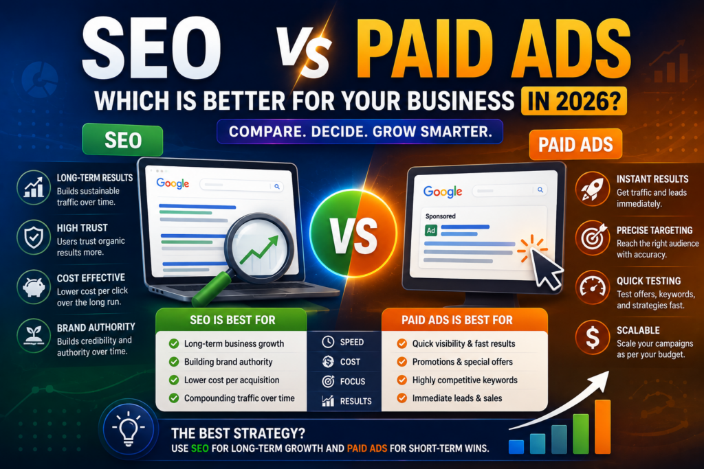 SEO vs Paid Ads Which is Better for Your Business in 2026